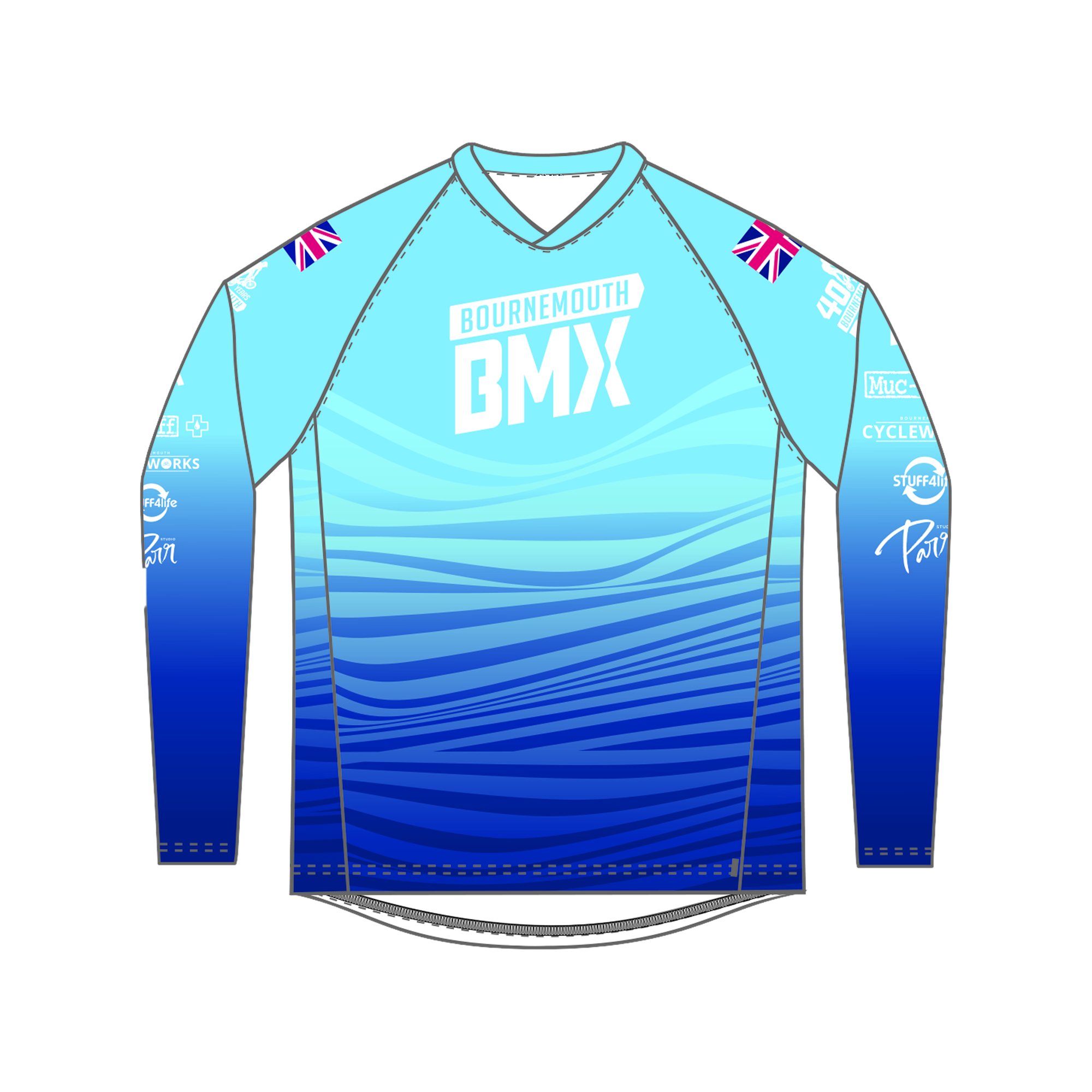 Junior Bournemouth BMX Shirt - DEEP SEA