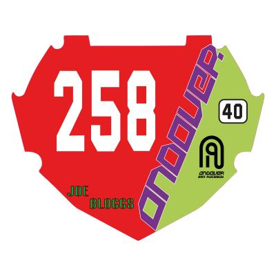 Cruiser Category - Number Plate Decal (Box Two Number Plate - Small and Large Options Available)