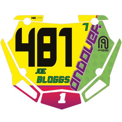 20" Category BMX Race Plate Sticker (MOTO1 Pro Plate)