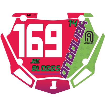 Cruiser Category BMX Race Plate Sticker (MOTO1 Mini Plate)